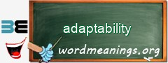 WordMeaning blackboard for adaptability